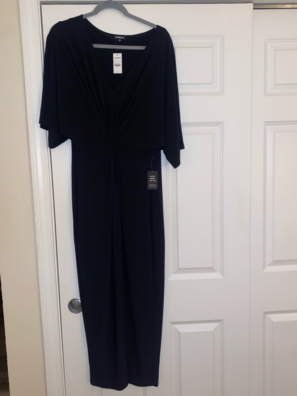 Express black Twist-Front Maxi Dress